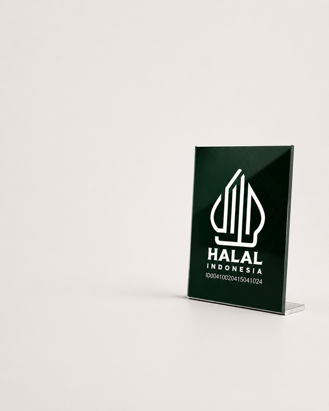 Acrylic display Halal Indonesia